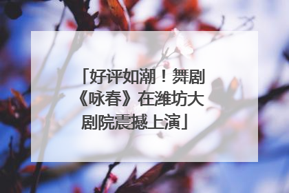 好评如潮！舞剧《咏春》在潍坊大剧院震撼上演